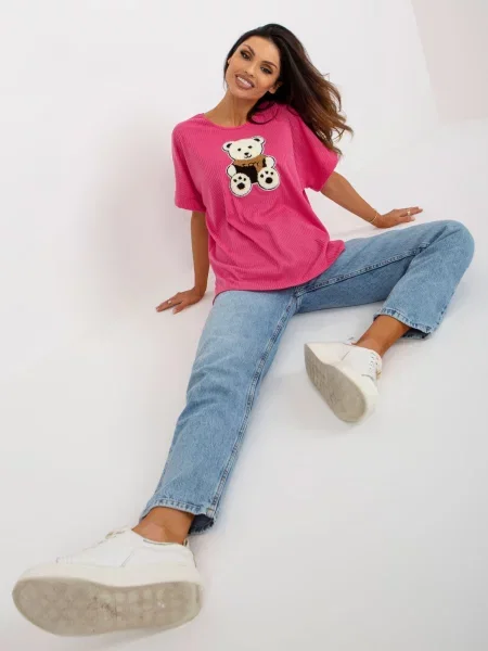 Bluză Fashionhunters fucsie