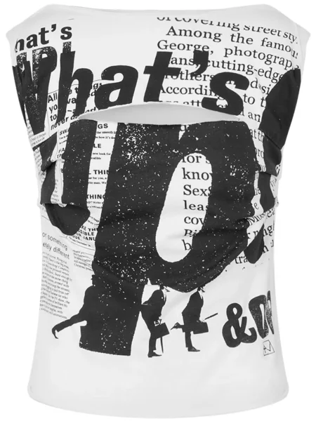 Top Moschino cu imagine alb