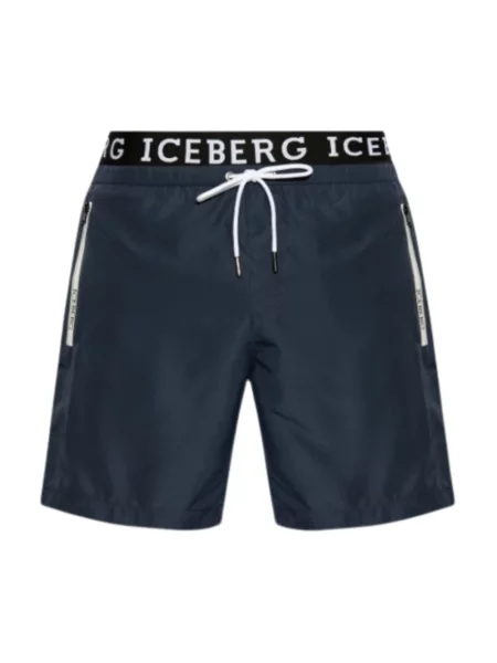 Bokserki Iceberg z logo niebieskie