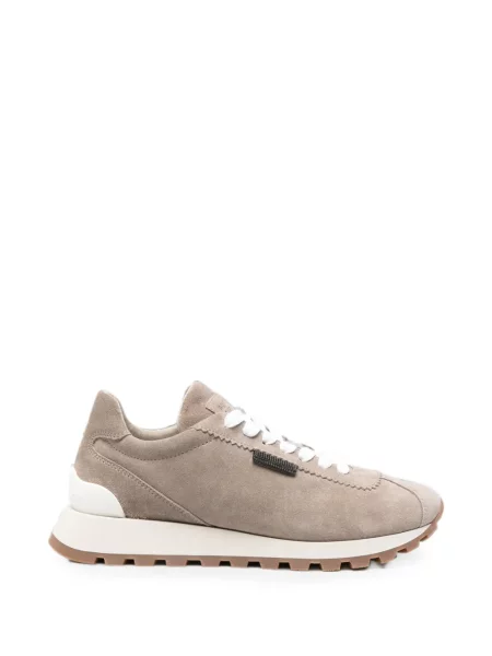 Sneakerși Brunello Cucinelli din piele de căprioară