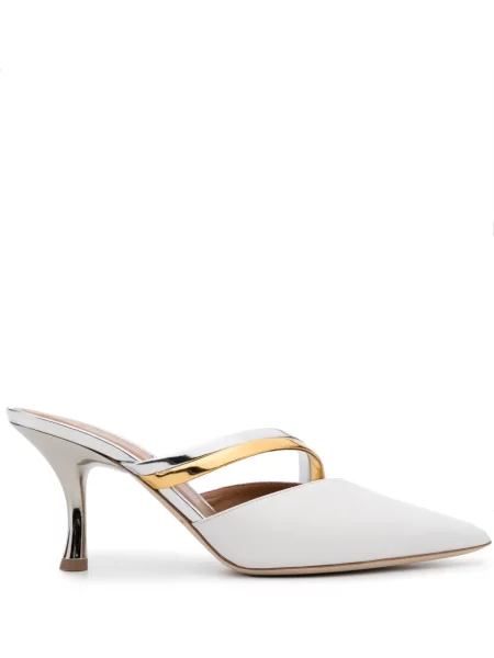 Papuci tip mules Malone Souliers din piele alb