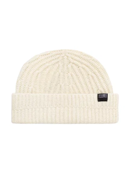 Maison Margiela czapka beanie z wełną beżowa