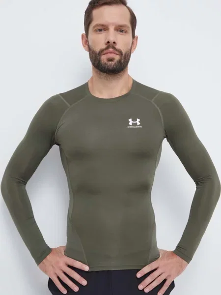 Under Armour Majica z dolgimi rokavi za vadbo zelena