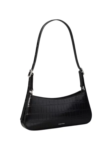 Calvin Klein Kabelka Ck Croc Small Shoulder Bag čierna