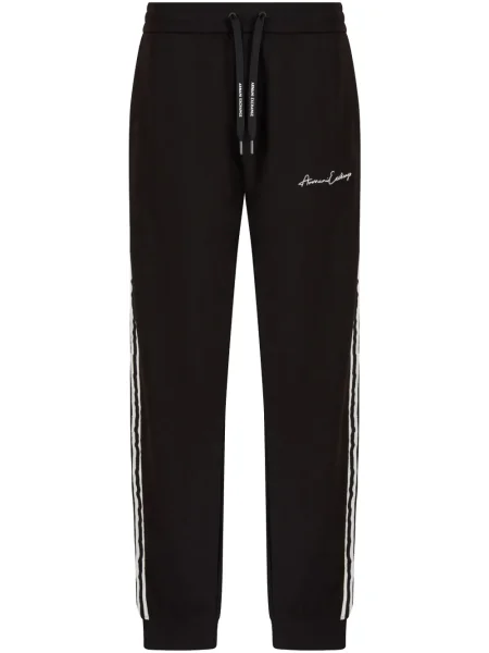 Běžecké kalhoty Armani Exchange s výšivkou černé