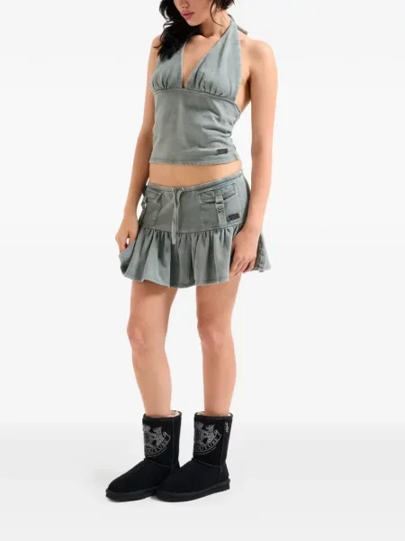 Fustă Juicy Couture cu volane verde