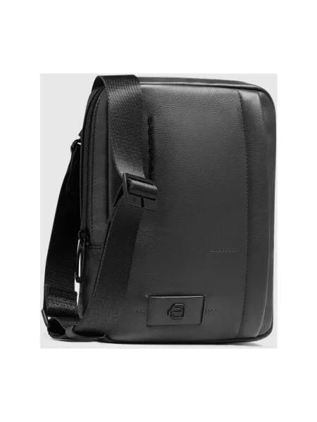 Torba crossbody Piquadro skórzana czarna