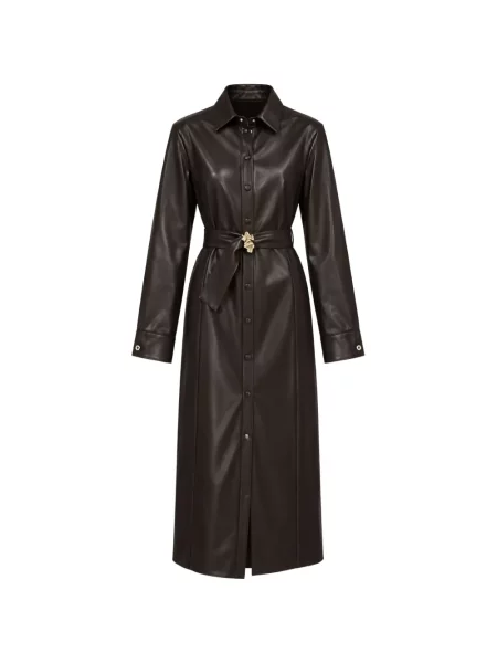 Cu centură rochie midi Liu Jo maro