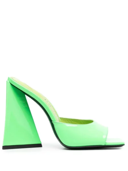 Papuci tip mules The Attico verde