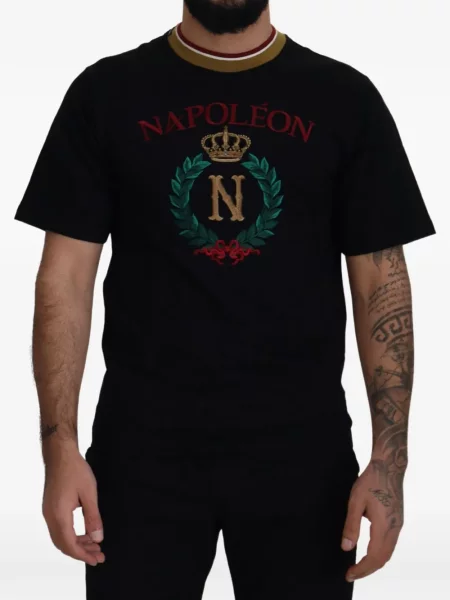 Tricou Dolce & Gabbana cu broderie negru
