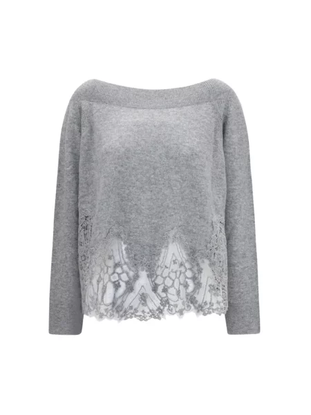 Sweter Ermanno Scervino z kaszmiru szary