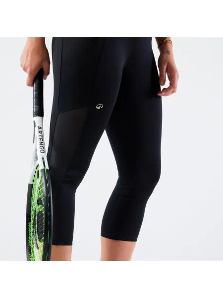 Krótkie legginsy do tenisa Artengo Dry Hip Ball czarne