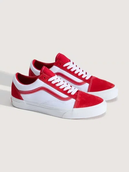 Vans Old Skool teniși din piele alb