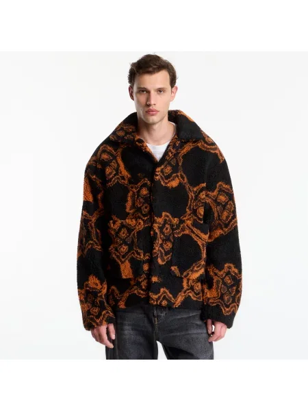 Jachetă Daily Paper Burned Shield Fur Jacket Black S negru