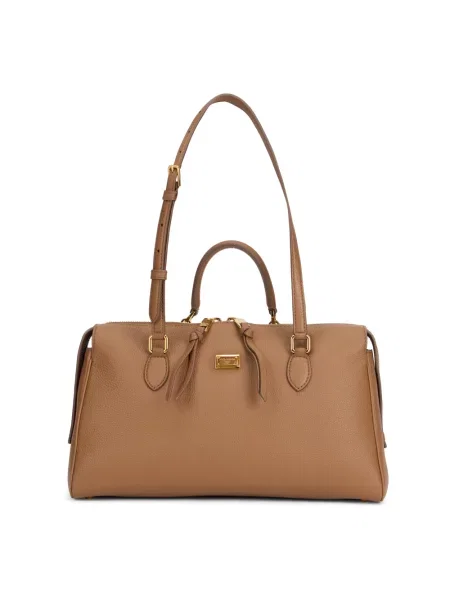 Torebka Dolce And Gabbana skórzana beżowa
