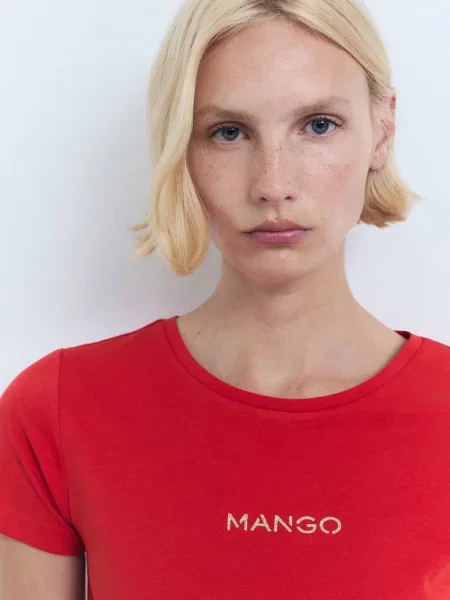 Футболка MANGO червоний