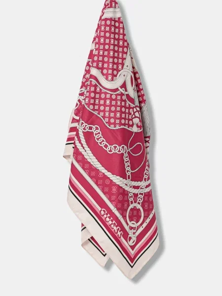 Тънък шал Guess PHOEBE с десен розово