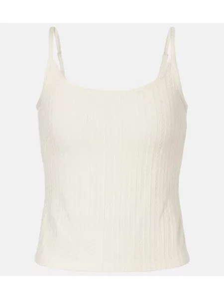 Top Veronica Beard tricotate alb