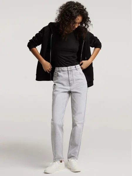 Бойфренди DIVERSE світло-сірий бавовна/еластан сірі