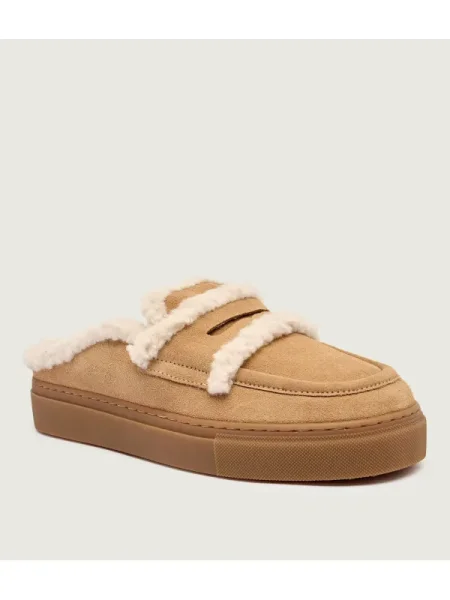 Inuikii velúr papucs Mule Wool bézs