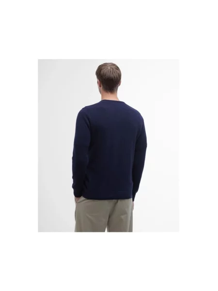 Sweter Barbour wełniany niebieski