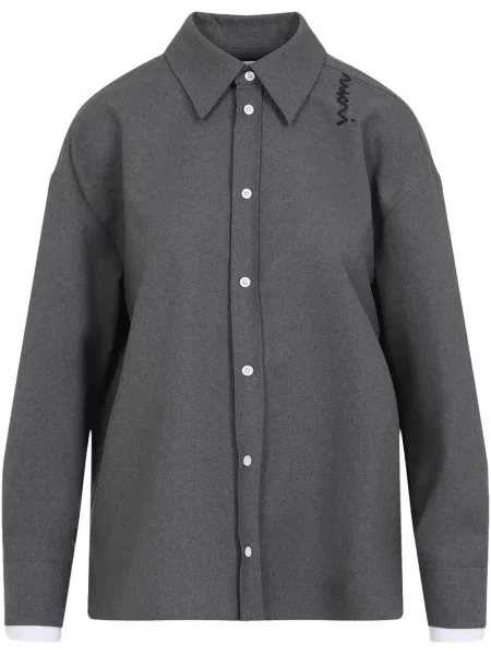 Cămașă Marni cu broderie gri