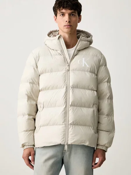 Calvin Klein Jeans geacă petrecută pentru bărbați bej