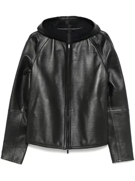 Geanta de piele Emporio Armani negru