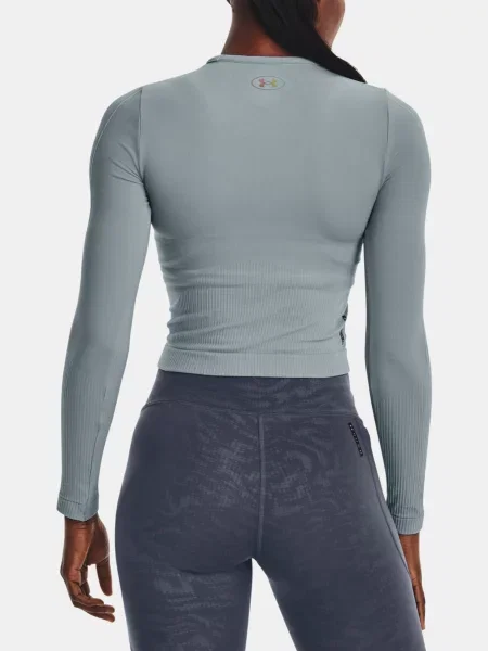 Under Armour Rush Seamless dámske tréningové tričko s dlhým rukávom šedá