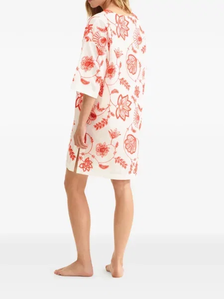 Rochie Eres cu model floral cu imagine de costum alb