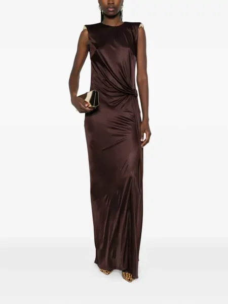 Rochie maxi Elisabetta Franchi de costum maro