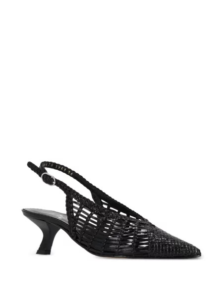 Pantofi cu toc La Rose slingback negru