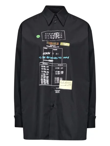 Cămașă Mm6 Maison Margiela cu imagine negru