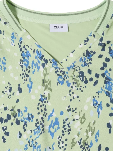 CECIL Tričko modrá / mätová biela