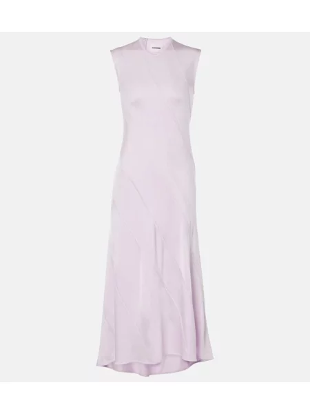 Rochie midi Jil Sander până la genunchi de costum violet