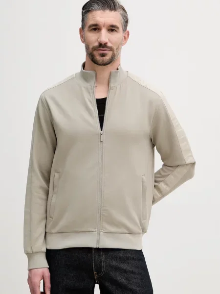 Karl Lagerfeld bluza rozpinana z wiskozą szara