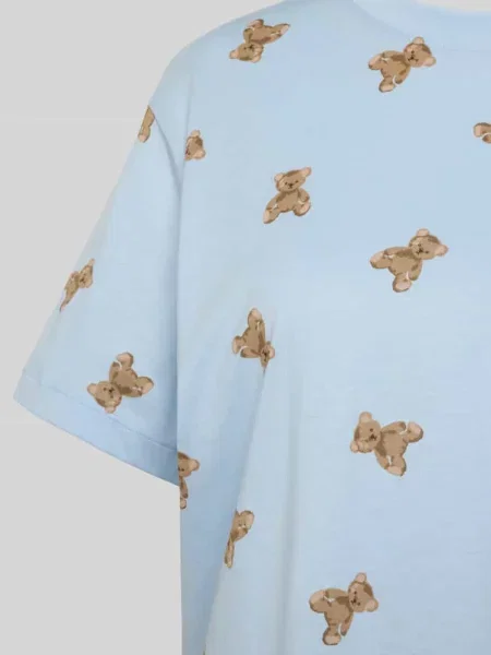 Męski t-shirt w kroju regular fit z nadrukiem z motywem na całej powierzchni Jake*s Casual