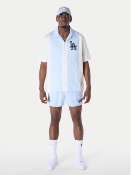 New Era Košile LA Dodgers Stripe Revere bílá