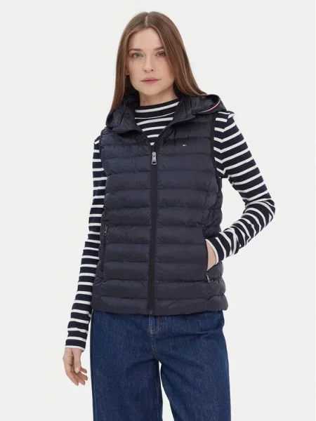 TOMMY HILFIGER Mellény sötétkék / piros fehér