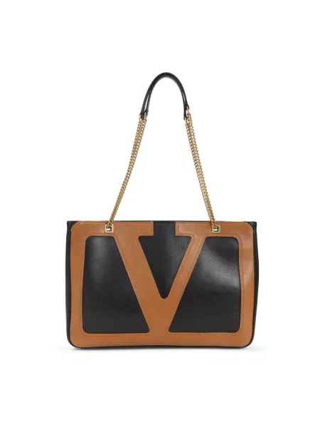 Torba Valentino Garavani skórzana brązowa