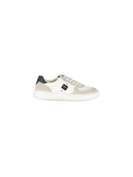 Lniane sneakersy Blauer w miejskim stylu białe