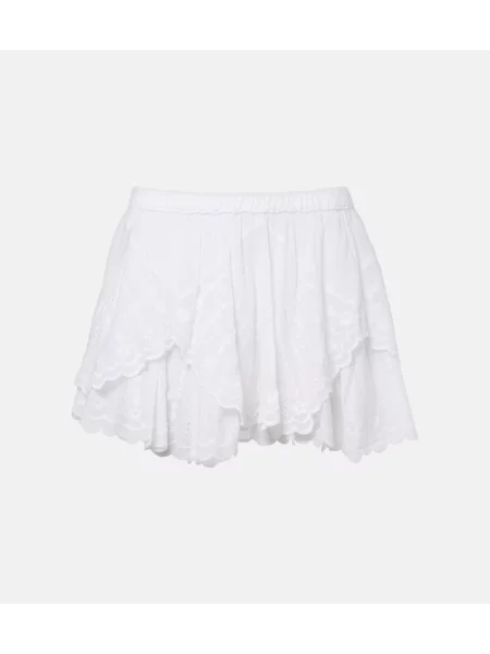 Pantaloni scurți Marant Etoile cu volane alb