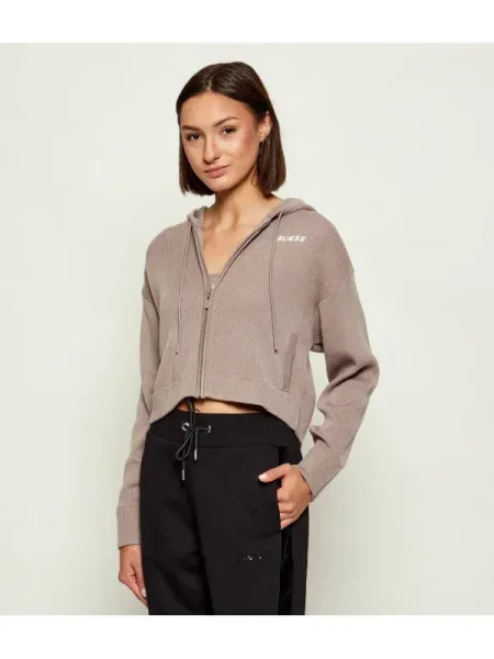 GUESS ACTIVE Pulover FLAMINIA | Cropped Fit cu adaos de lână bej