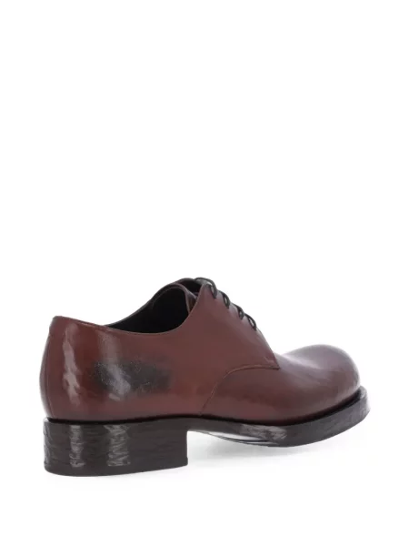 Pantofi derby Prada din piele maro