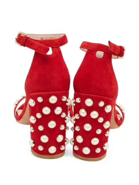 Sandale Stuart Weitzman cu perle roșu