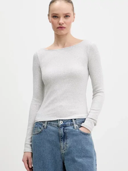 Majica dugih rukava Hollister Co. siva