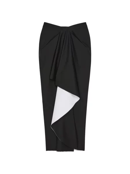 Fustă midi Givenchy de lână negru