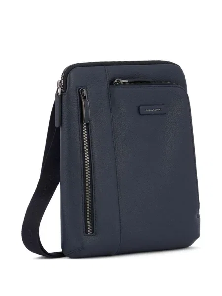 Bőr laptoptáska Piquadro kék