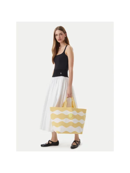 Blauer torebka shopper żółta