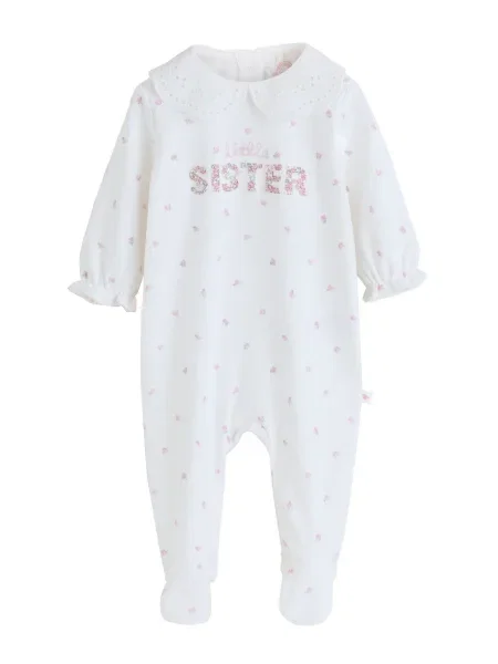 Next Pijamale verde pastel / roz pastel alb